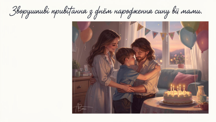 Зворушливі привітання з днем народження сину від мами